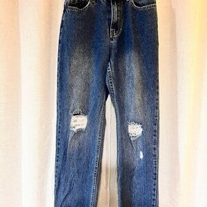 Amuse Society Blue Distressed Men Jeans